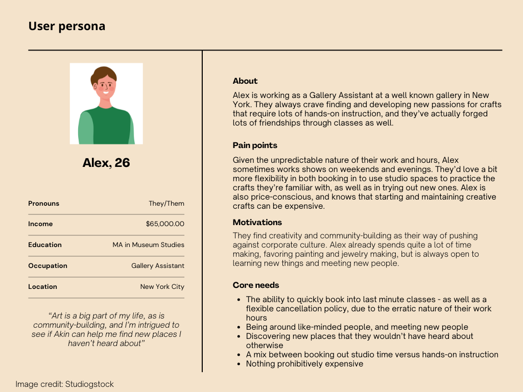 User persona 1